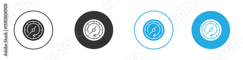 Past icon for web or mobile app. Simple flat designs