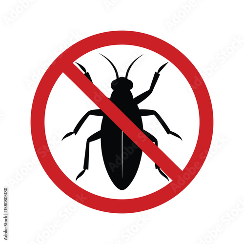 No Weevils Icon with Red Prohibition Sign
