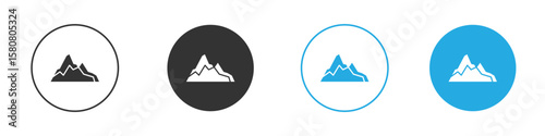 Mountain icon for web or mobile app. Simple flat designs