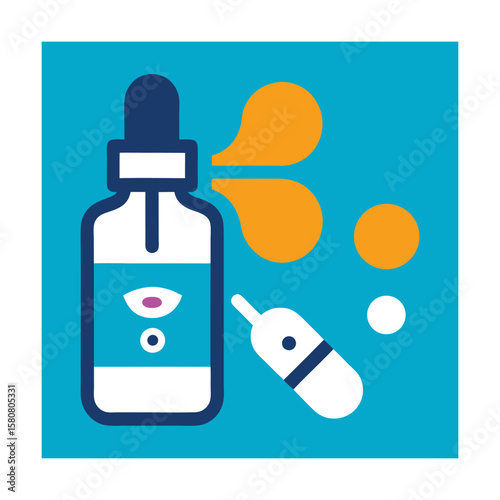 Nasal Spray and Pill Symbol for Allergy Treatment