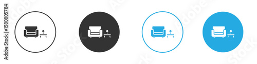 Lounge icon for web or mobile app. Simple flat designs