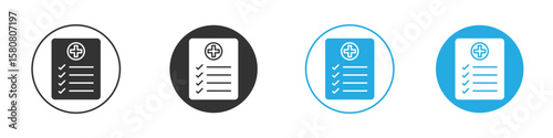 Health insurance icon for web or mobile app. Simple flat designs