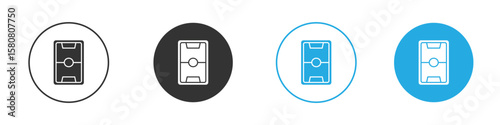 Football field icon for web or mobile app. Simple flat designs