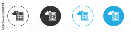 Data center icon for web or mobile app. Simple flat designs