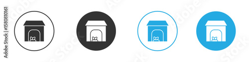 Chicken coop icon for web or mobile app. Simple flat designs