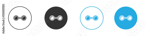 Binoculars icon for web or mobile app. Simple flat designs