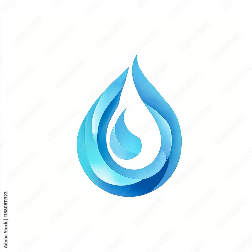 organic water droplet logo with blue hues wellness branding organic water droplet logo with blue hues wellness branding