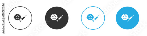 Baby Vaccination icon for web or mobile app. Simple flat designs