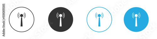 Antenna icon for web or mobile app. Simple flat designs