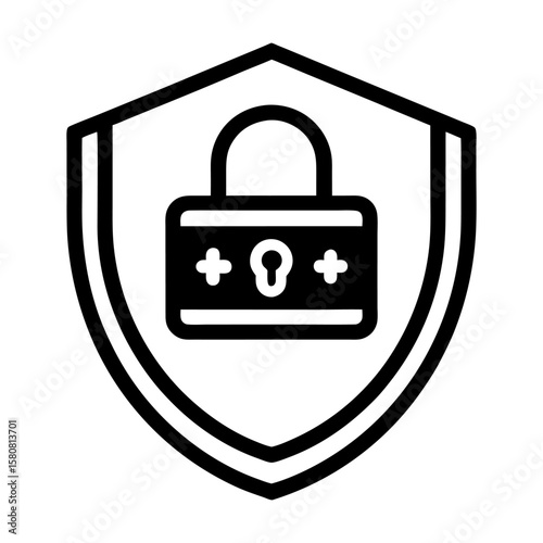 Minimal Two-Factor Authentication Symbol on White.
