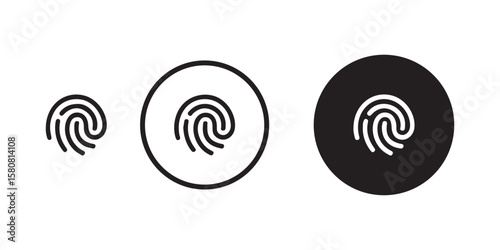 Set fingerprint scanning icon sign – stock Fingerprint scanning icon sign.