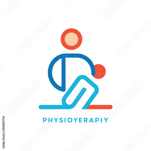 physiotherapy line color icon rehab progress report