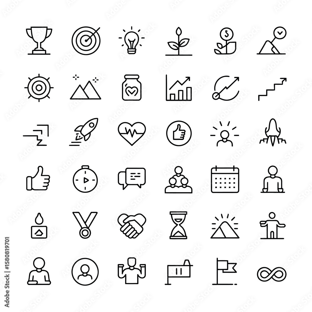 Fototapeta premium Seamless Horizontal Line Icon Set Featuring an Animal Illustration Suitable for Graphic Design and Creative Projects with Various Color Options