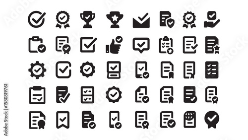 Collection of vector alphabet and number icons for web and mobile design simple flat black and white illustration of business related people icon set silhouette icon vector line art on white backgound