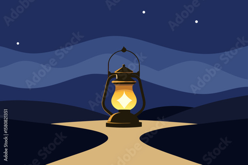 lantern in the snow