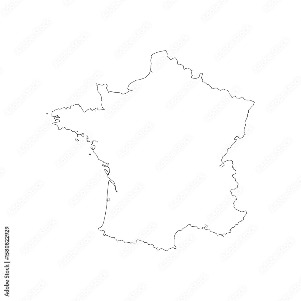 Obraz premium vector map of France isolated on a transparent background