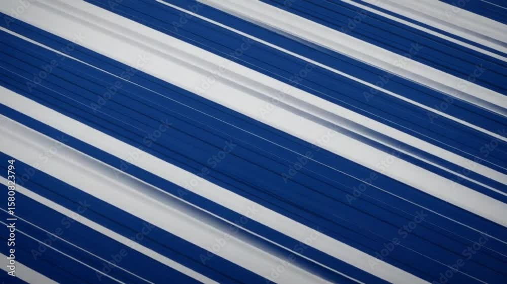 Dynamic blue and white diagonal lines background, modern abstract design video