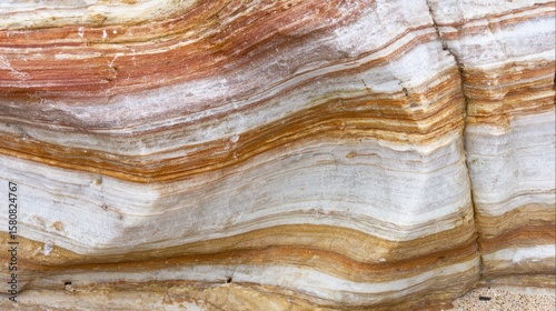 Glowing sedimentary rock layers pulsing with ancient energy, revealing Earth's geological history.