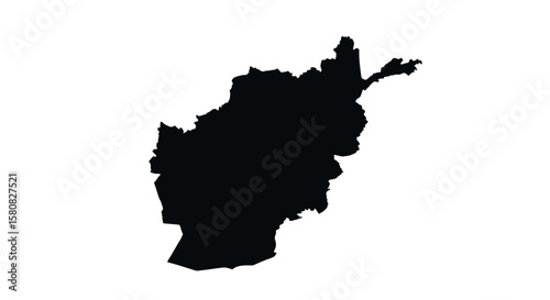 Afghanistan Map Silhouette Vector