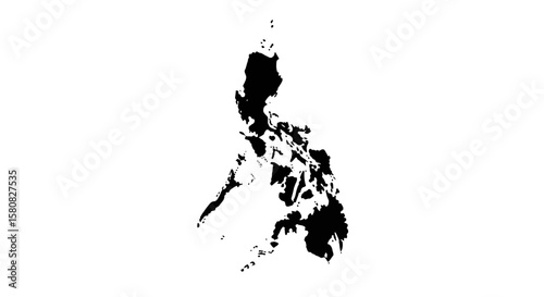 Philippines Map Silhouette Vector