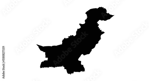 Pakistan Map Silhouette Vector