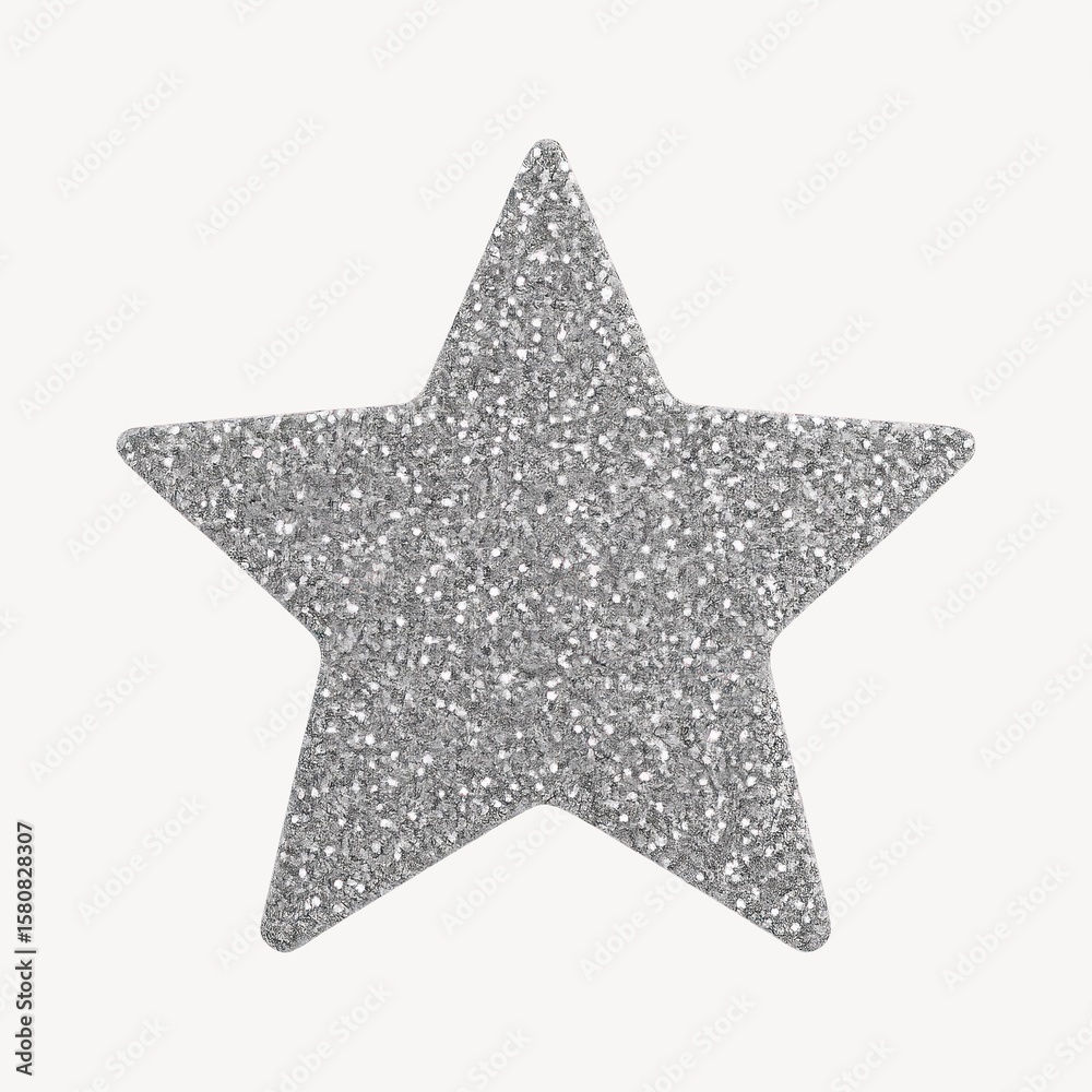 Obraz premium Sparkling silver glitter star