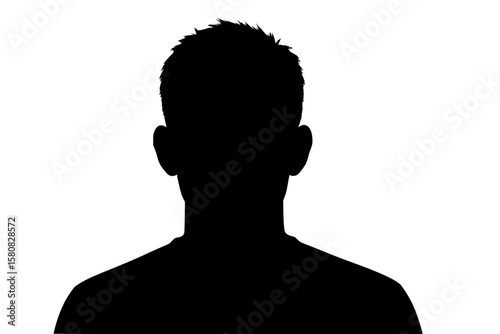 Silhouette of a man against a white background