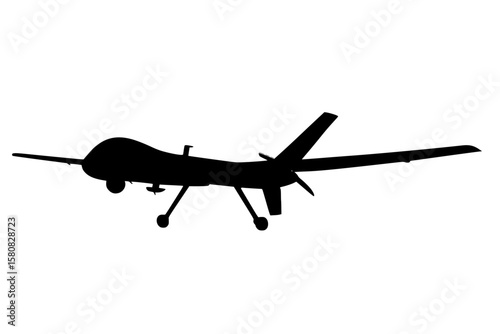 Silhouette of a Drone in Flight