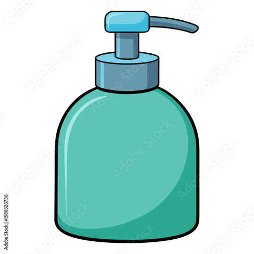 Matte finish soap dispenser bottle a single object isolated on white background