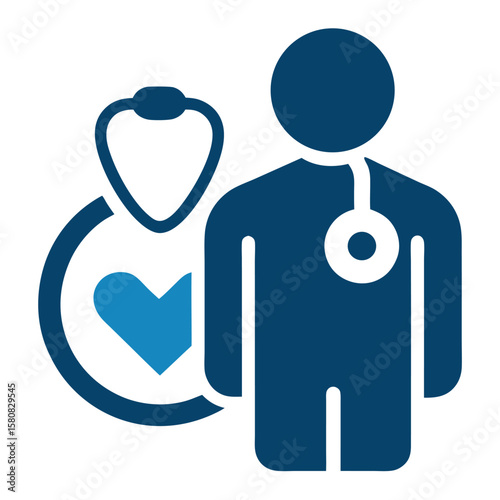 silhouette Health checkup icon on white background 