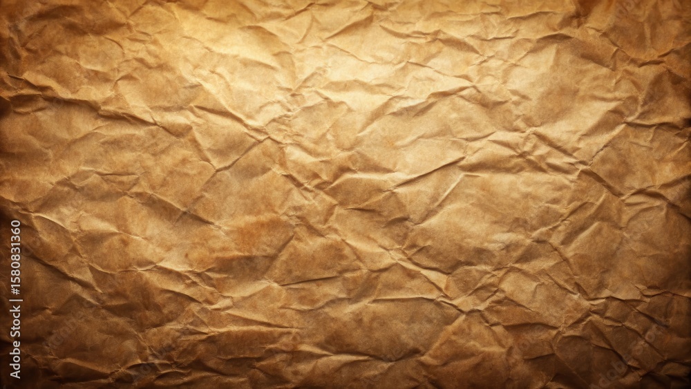 Fototapeta premium Textured Brown Crumpled Paper Background, Ideal for Vintage Designs and Rustic Projects