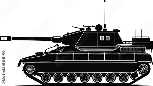 Soviet T-34 battle tank isolated, a powerful green armored vehicle with a heavy cannon for war and defense