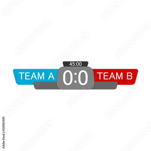 Scoreboard versus team A vs team B Icon isolated on white background
