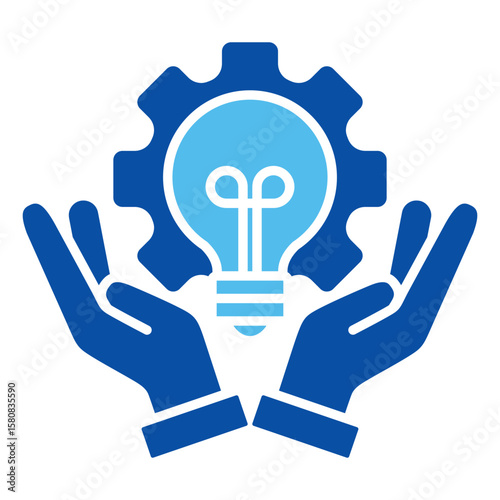Future Icons In Blue Style, Vector Illustration