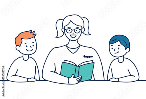Teacher reading