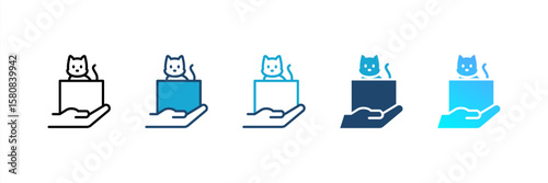 Adoption icon set multiple style collection