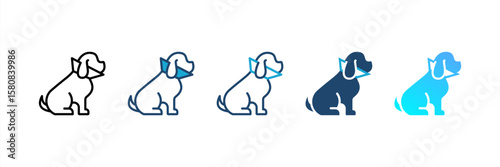 Cone Of Shame icon set multiple style collection