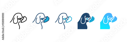 Muzzle icon set multiple style collection