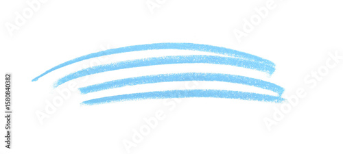 Color pencil strip line stroke, line brush stroke in style on transparent background for design in your work business concept.