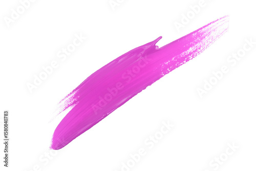 Pink watercolor paint brush stroke isolated on transparent background. art and watercolor painting concept.