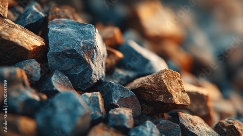 Wallpaper Mural Industrial Raw Stones and Ores Close-Up Torontodigital.ca
