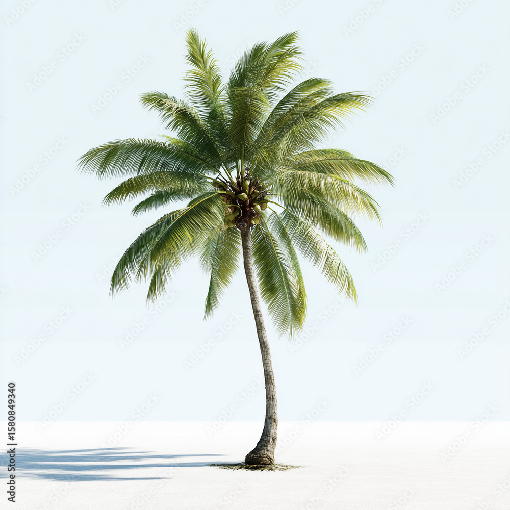 Obraz premium palm tree isolated on white background, vector palm tree