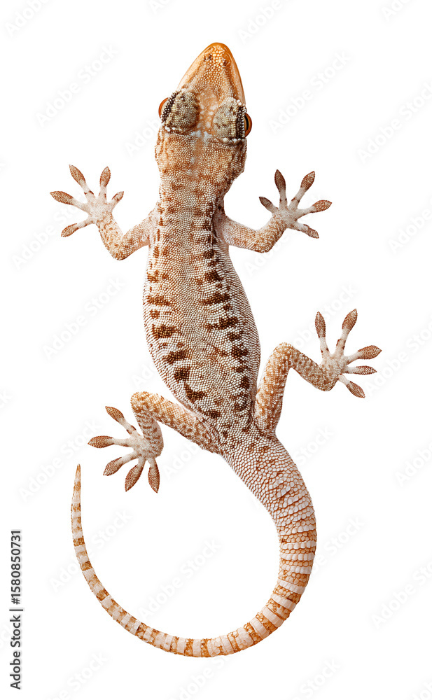 Obraz premium Common house gecko Isolated on Transparent Background PNG 
