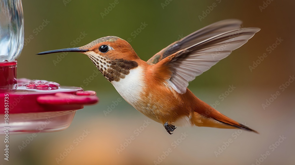Fototapeta premium Hummingbird at Feeder