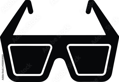 3d glasses on white background.eps