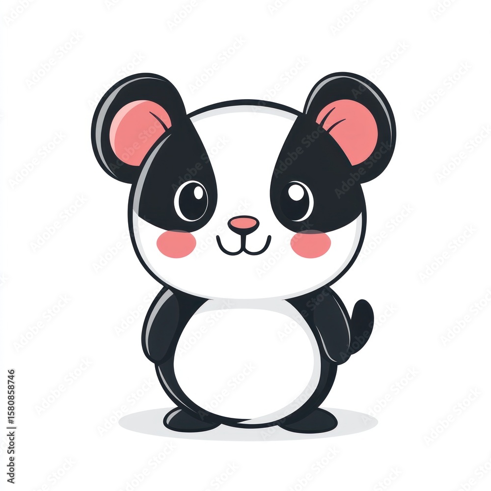 Obraz premium Cute cartoon panda