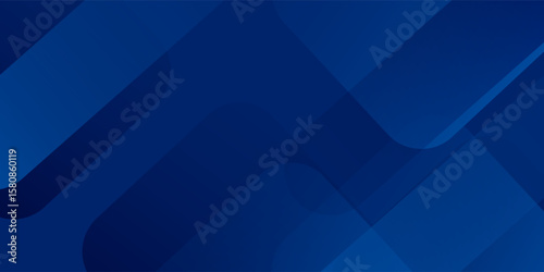 Abstract blue background with glowing geometric lines. Modern blue gradient square shape design. Modern simple art