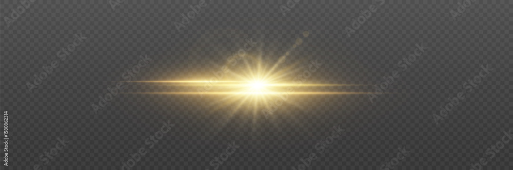 Obraz premium Line flash effect and star explosion. On a transparent background.