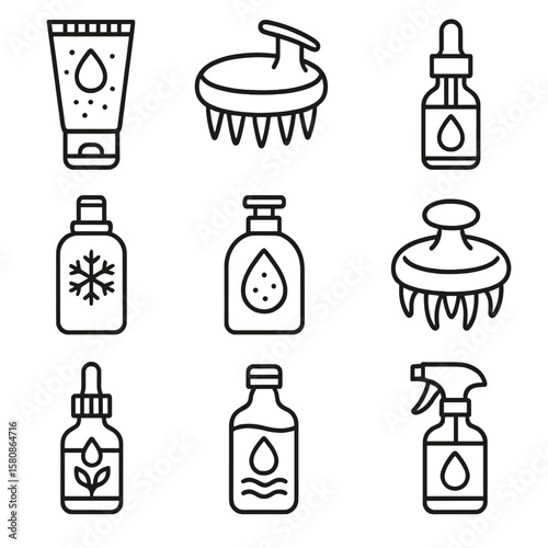 Icon brush shampoo exfoliating icons serum scalp mist dandruff soothing gel care