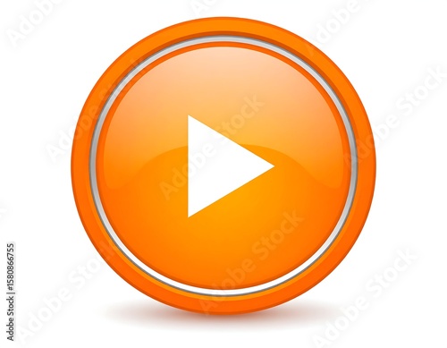 Free Download Orange play button - GFXLoad